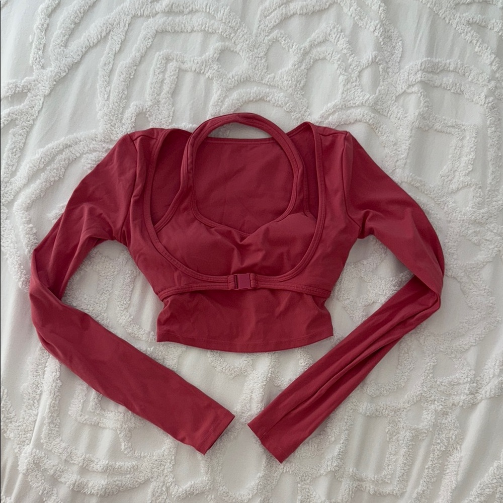 Women's Long Sleeve Workout Crop Top